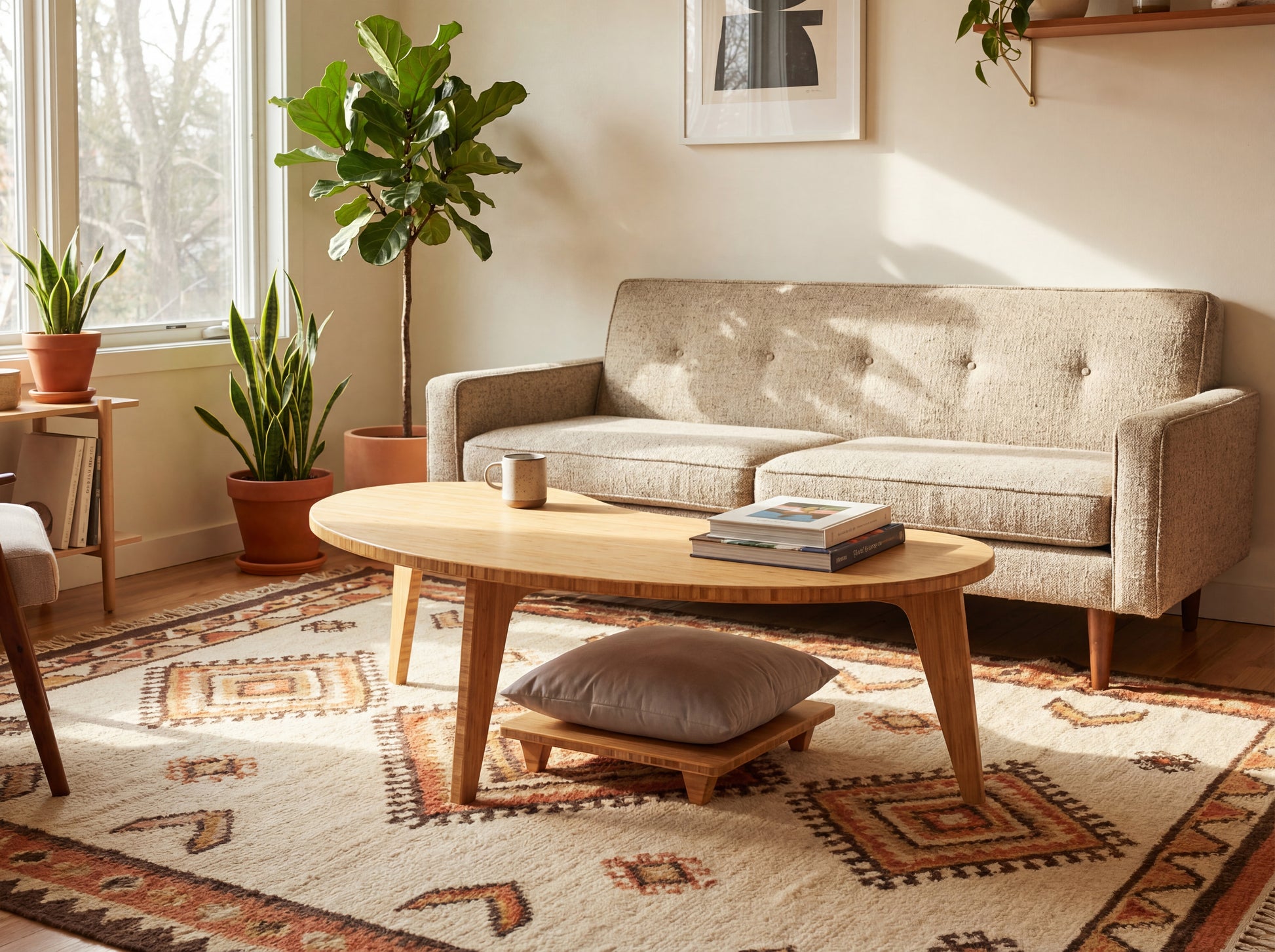 mid century modern low table
midcentury modern coffee table
floor table
japan coffee table
japan furniture
japan table
kidney coffee table 
bamboo low seating
