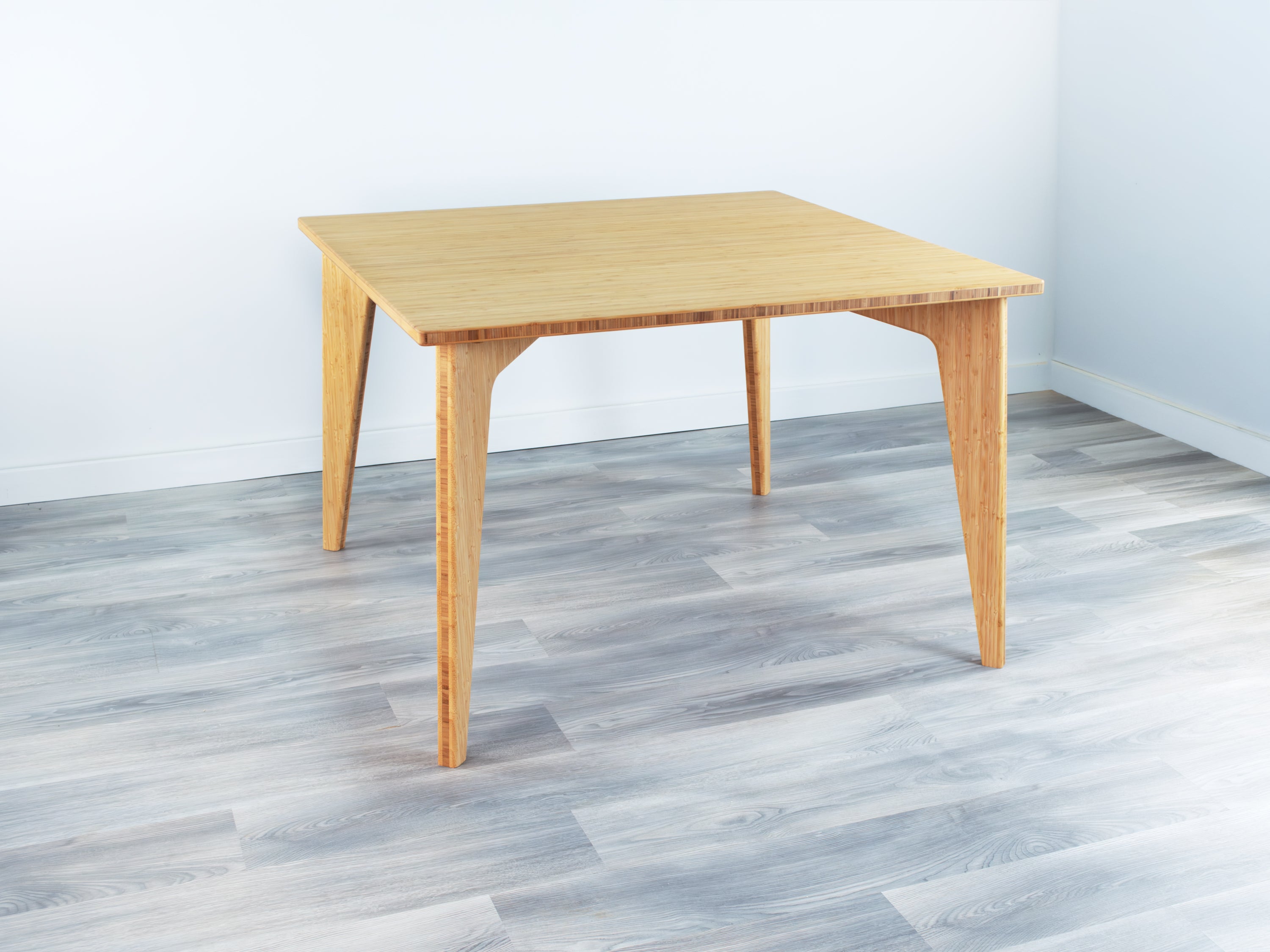 STAN Square Dining Table - Large - Natural Bamboo – Reforest Design