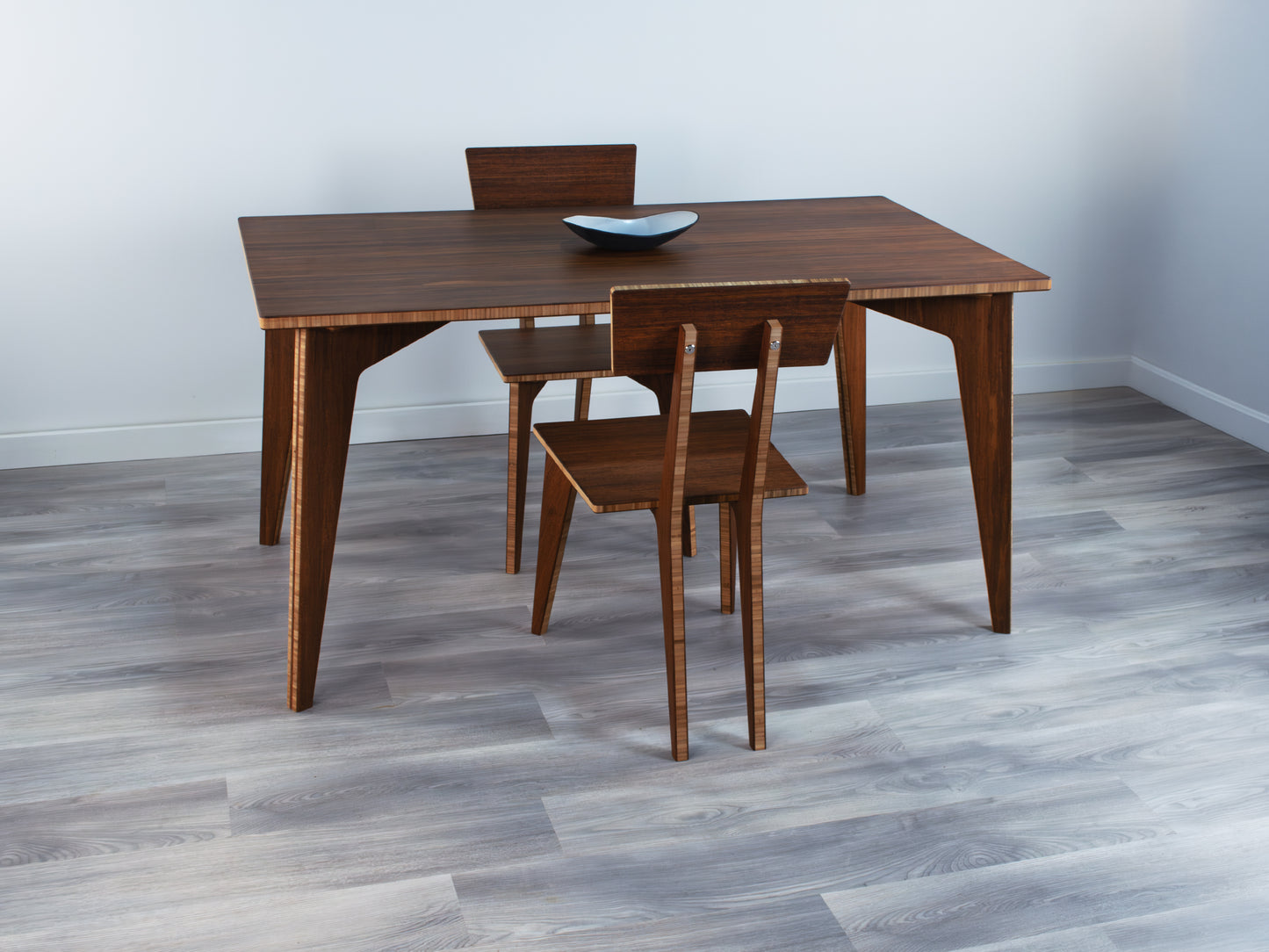 STAN Rectangle Dining Table Set - Large - Chestnut