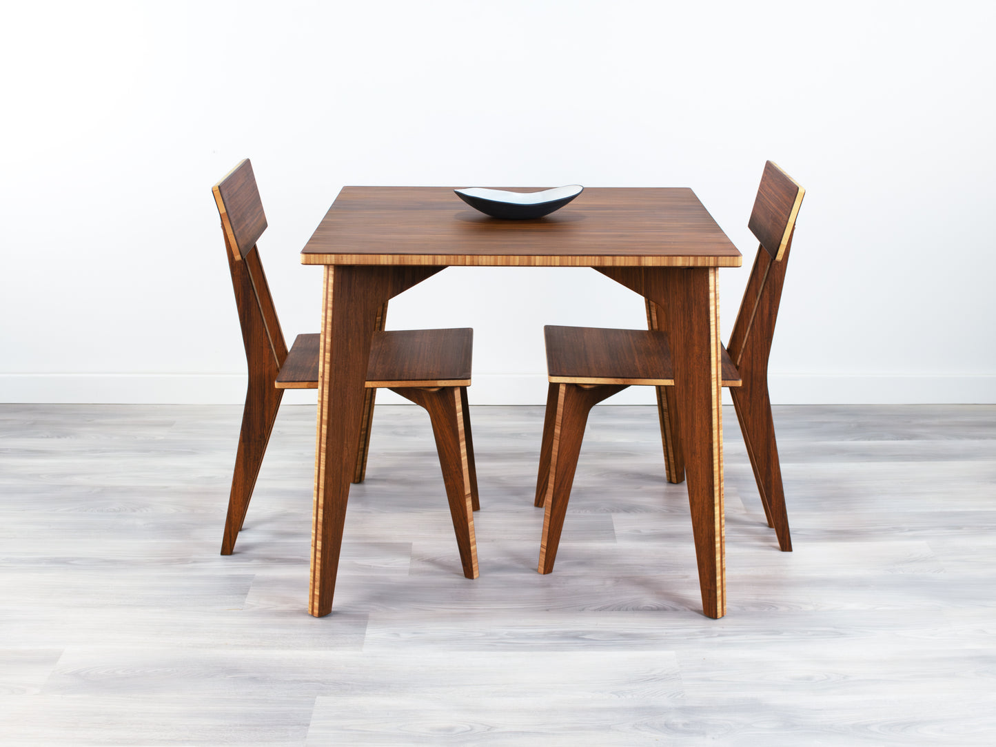 STAN Square Dining Table Set - Small - Chestnut
