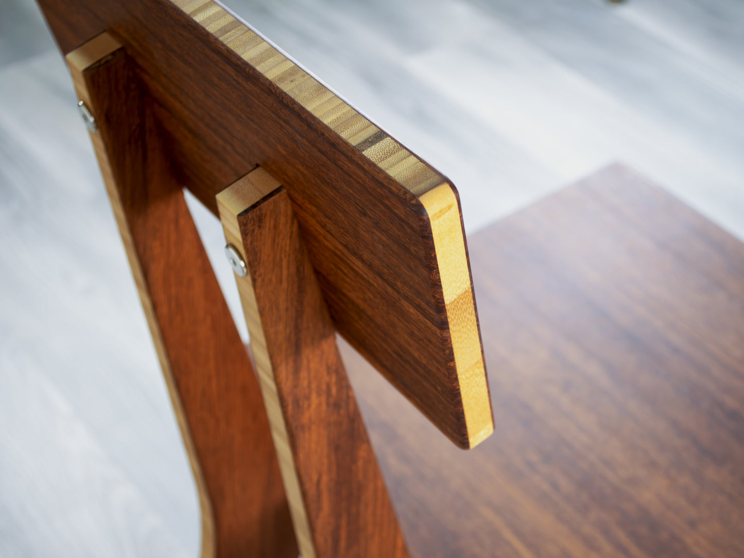 STAN Rectangle Dining Table Set - Large - Chestnut