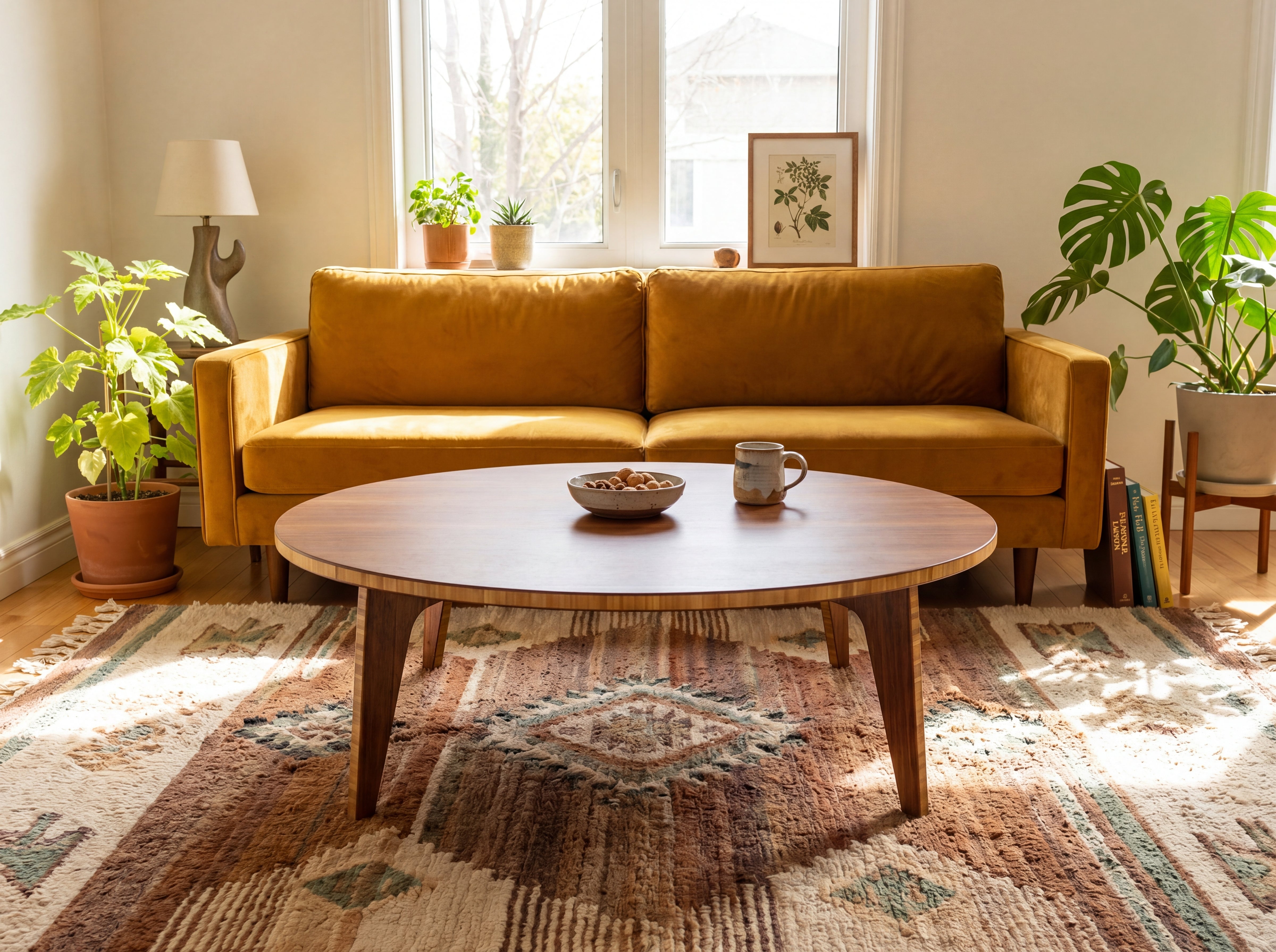 Large Circle Table - Chestnut Bamboo – Reforest Design