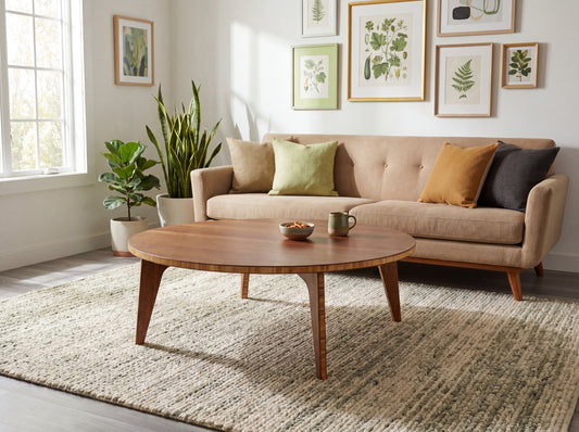 Living room with beige sofa, bamboo coffee table, and framed pictures on the wall.

japanese furniture
japanese low table
low coffee table
low dining table
low table
mid century
minimalist
minimalist table
modern