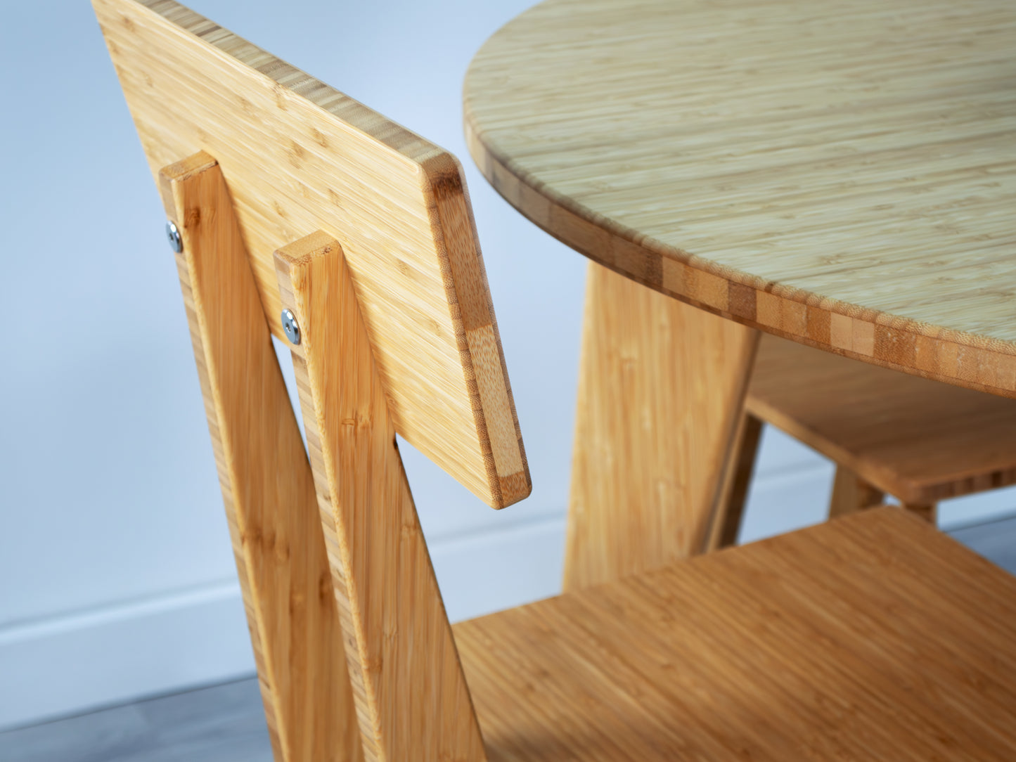 STAN Circle Dining Table Set - Large - Natural