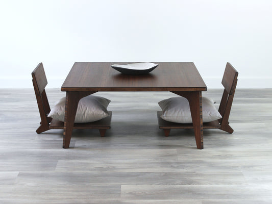 walnut bamboo small table set midcentury modern coffee table made in canada