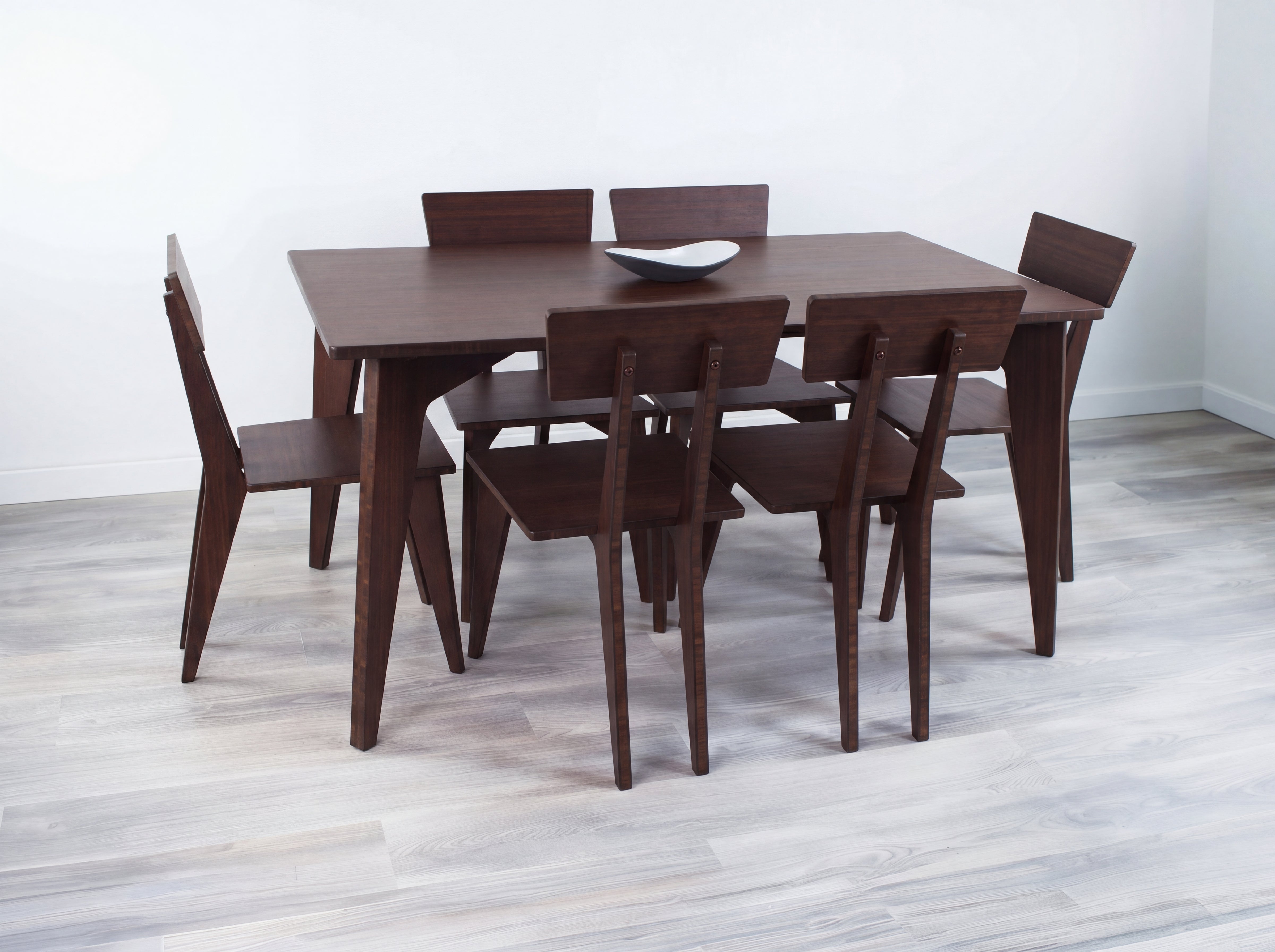 STAN Dining Table Set- Walnut Bamboo – Reforest Design