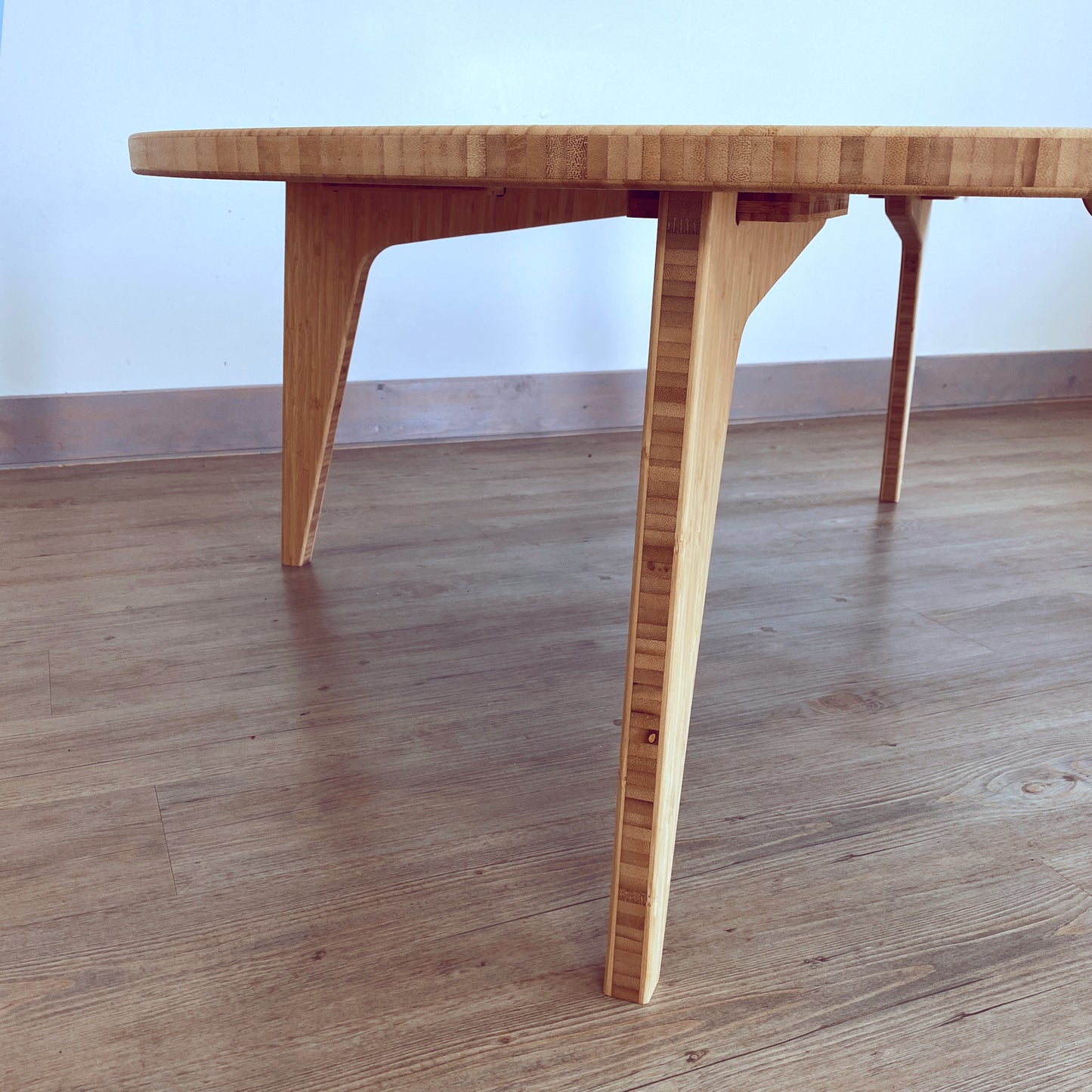 LOW Round Coffee Table: Natural Bamboo - Large
