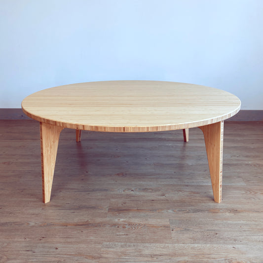 LOW Round Coffee Table: Natural Bamboo - Large