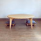LOW Round Coffee Table Set: Natural Bamboo - Large