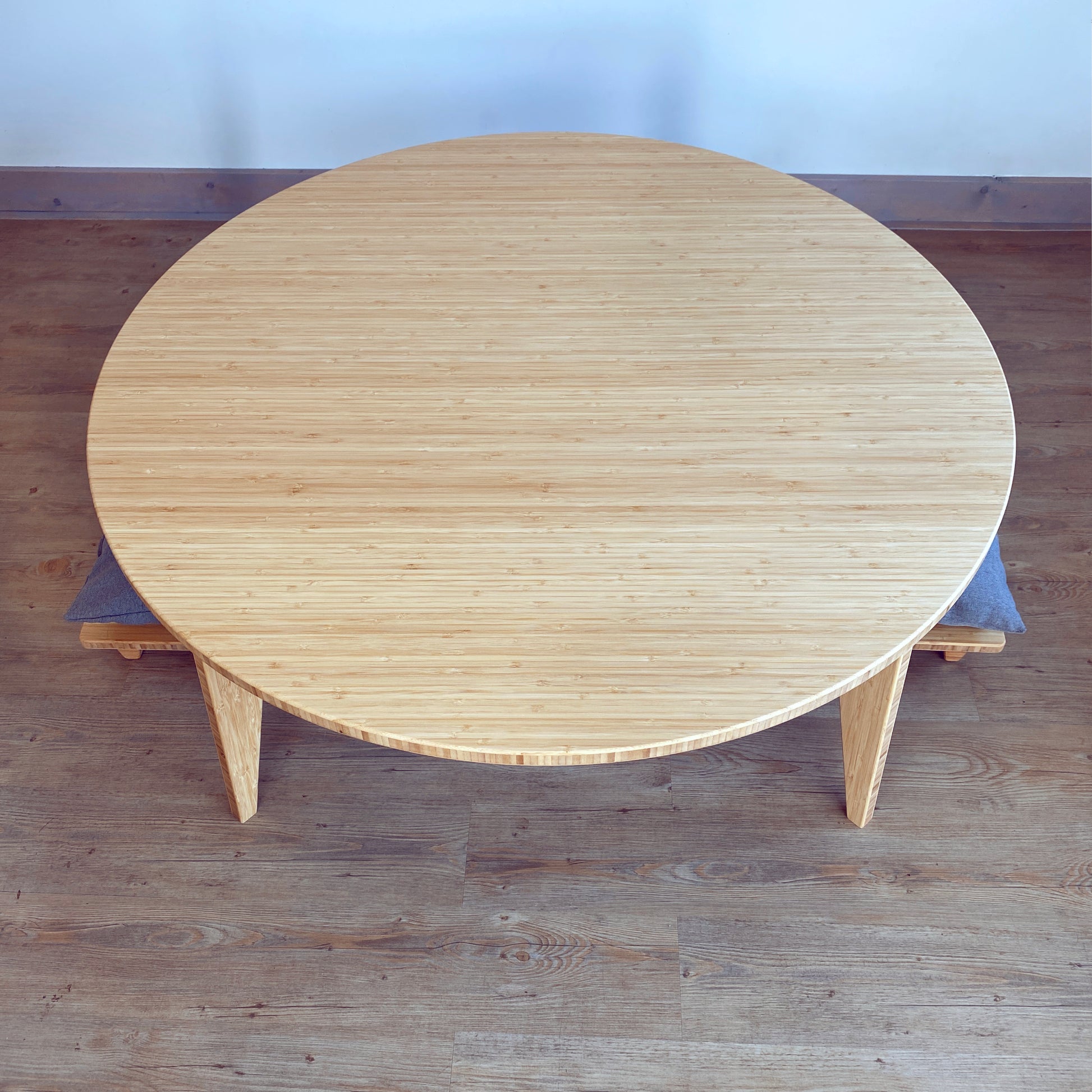 Large oval wooden coffee table