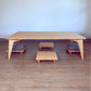 LOW Rectangle Coffee Table Set: Natural Bamboo - Large