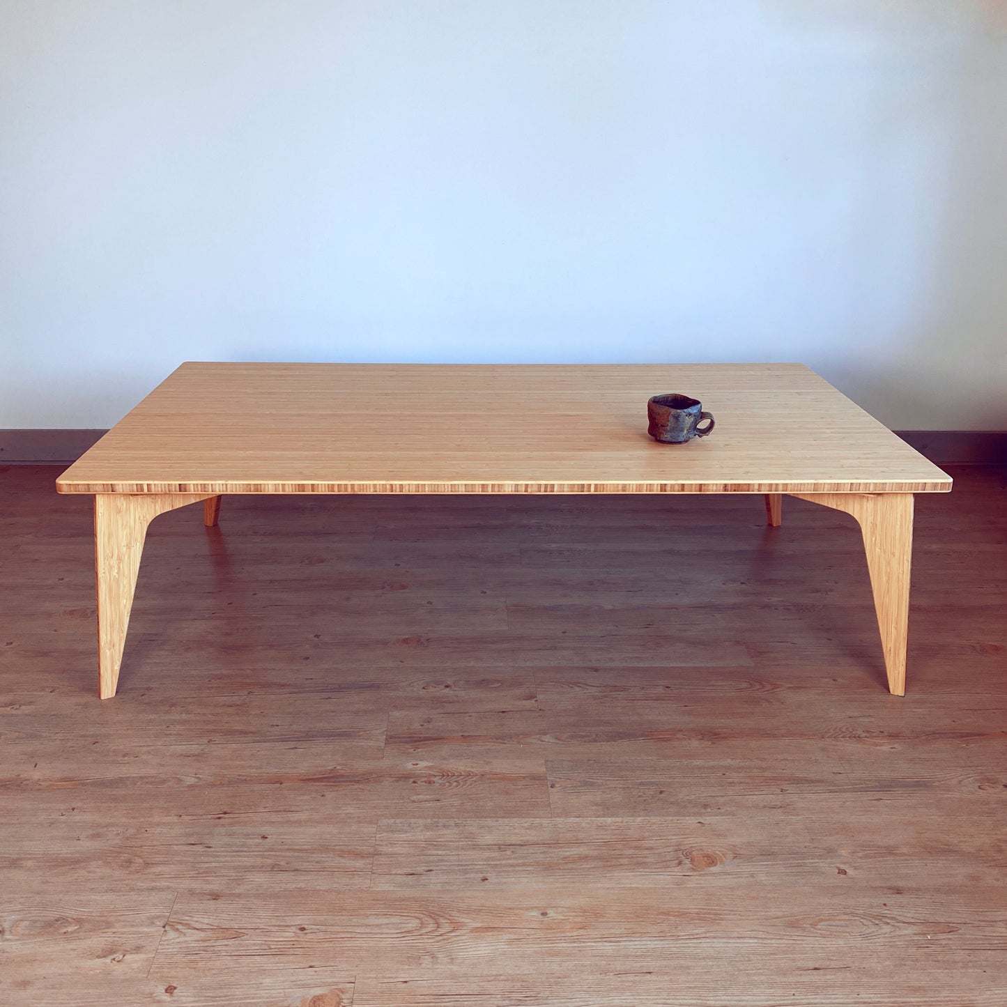 LOW Rectangle Coffee Table: Natural Bamboo - Large