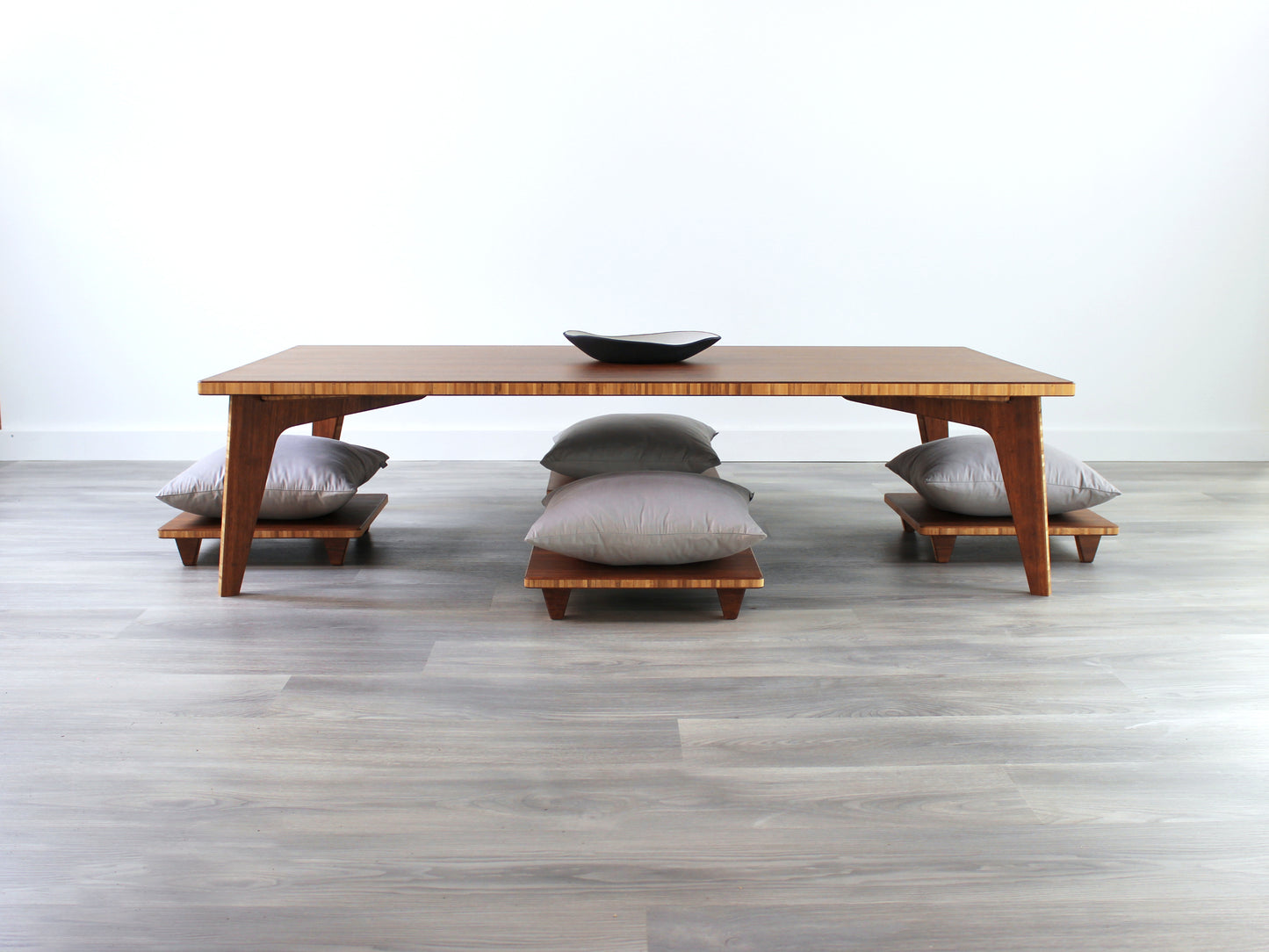 custom made large rectangle bamboo chestnut table made in Canada