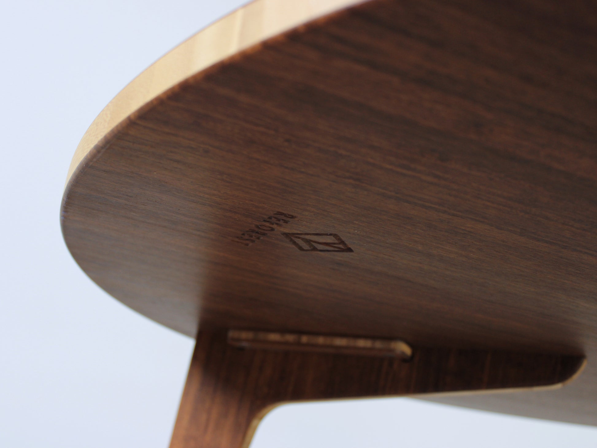 Large Circle Low Table with a chestnut bamboo finish and midcentury modern design. Underside view, featuring Reforest logo.

Japandi, minimalist, mid-century, Japanese inspired, modern, contemporary, clean lines, organic design, sustainable bamboo, renewable bamboo, solid bamboo, eco-friendly furniture, natural materials, natural-based finish
