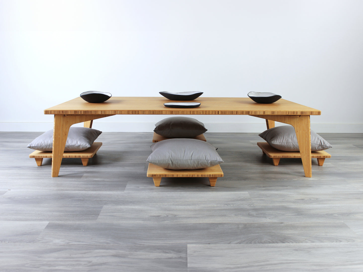 custom made large rectangle bamboo Natural table made in Canada