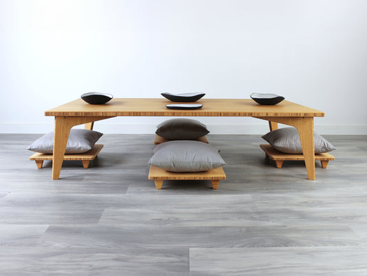 custom made large rectangle bamboo Natural table made in Canada