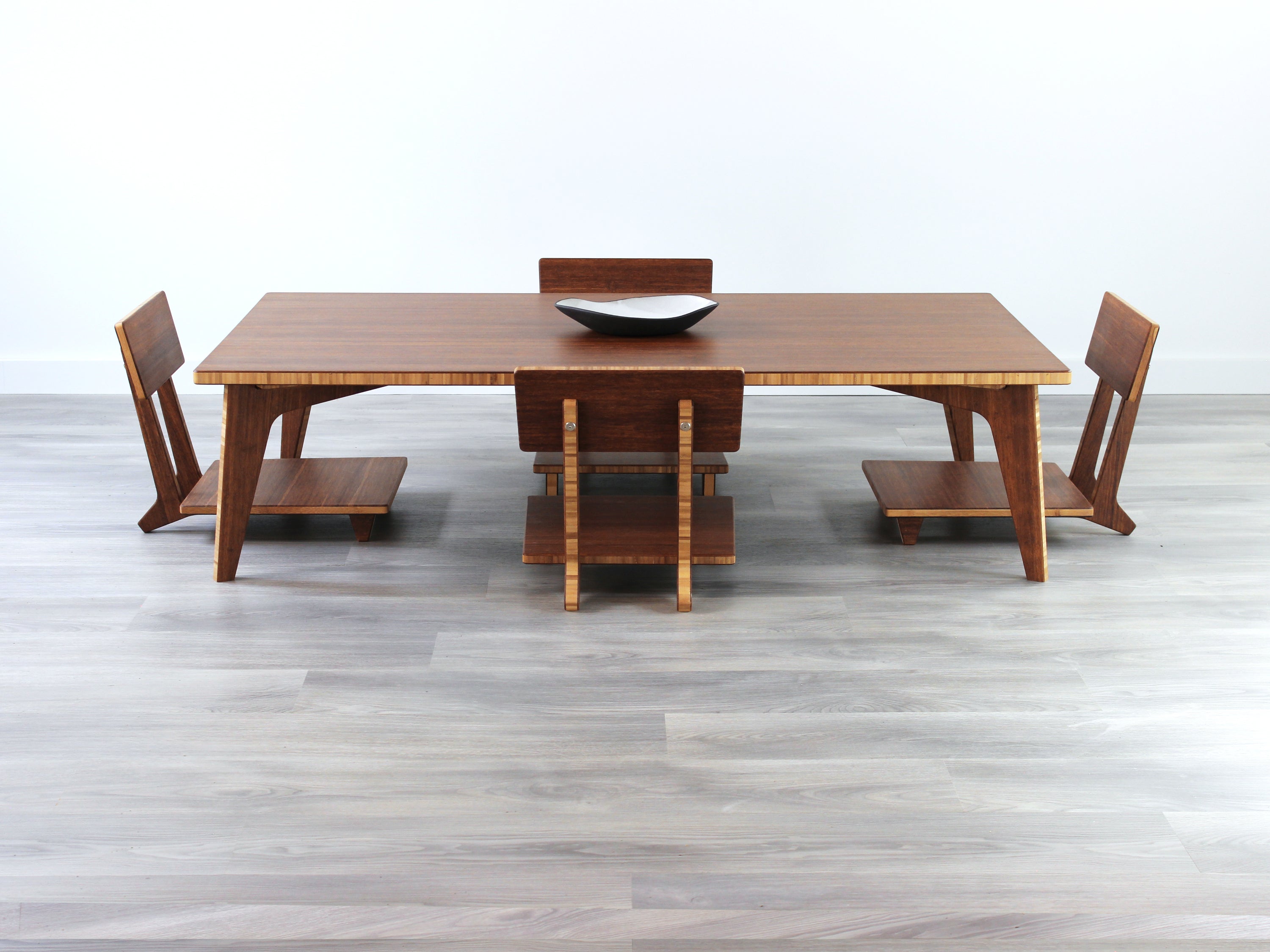 Large Bamboo Family Table Set | Chestnut – Reforest Design