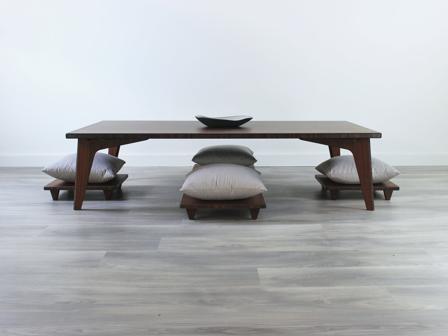 custom made large rectangle bamboo Walnut table made in canada