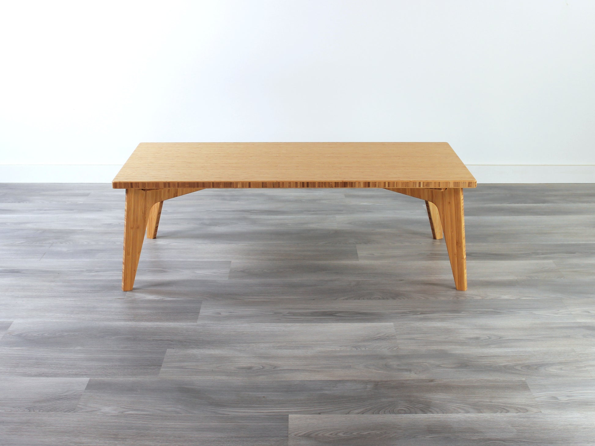 custom made natural bamboo  rectangle table made in Canada 