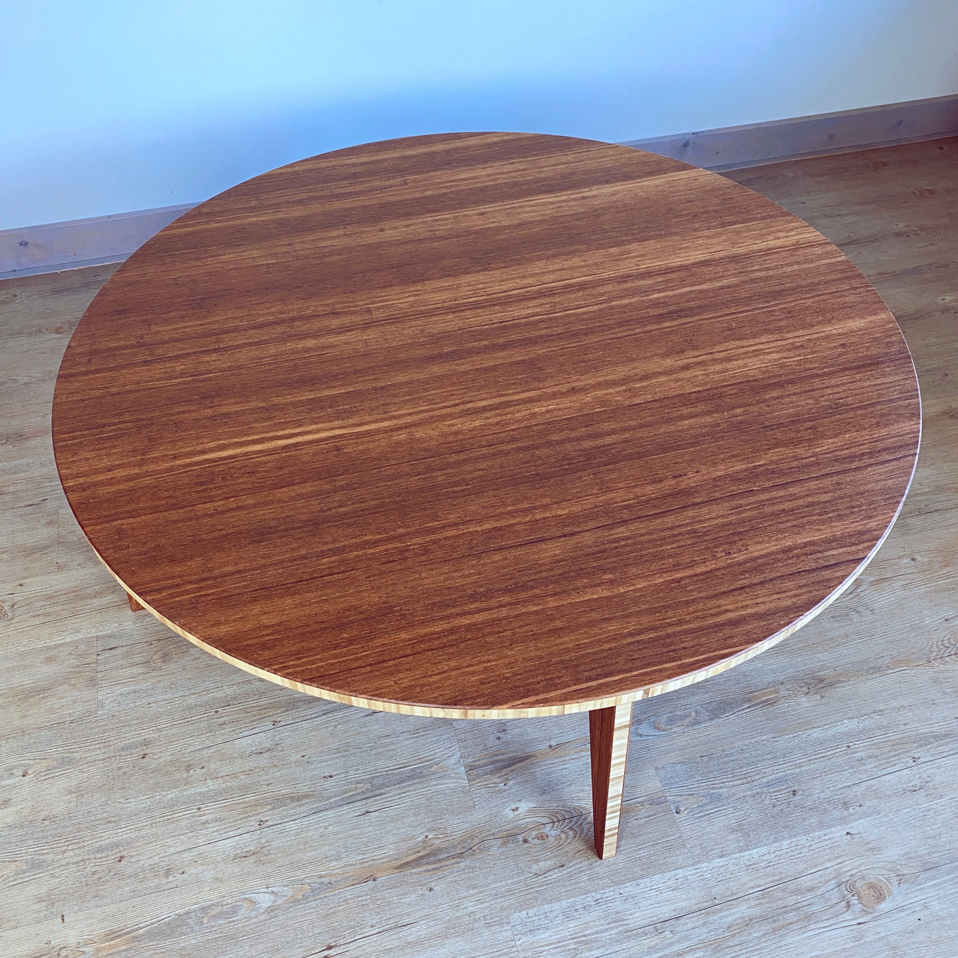 LOW Round Coffee Table: Walnut Bamboo - Large – Reforest Design