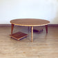 LOW Round Coffee Table Set: Walnut Bamboo - Large