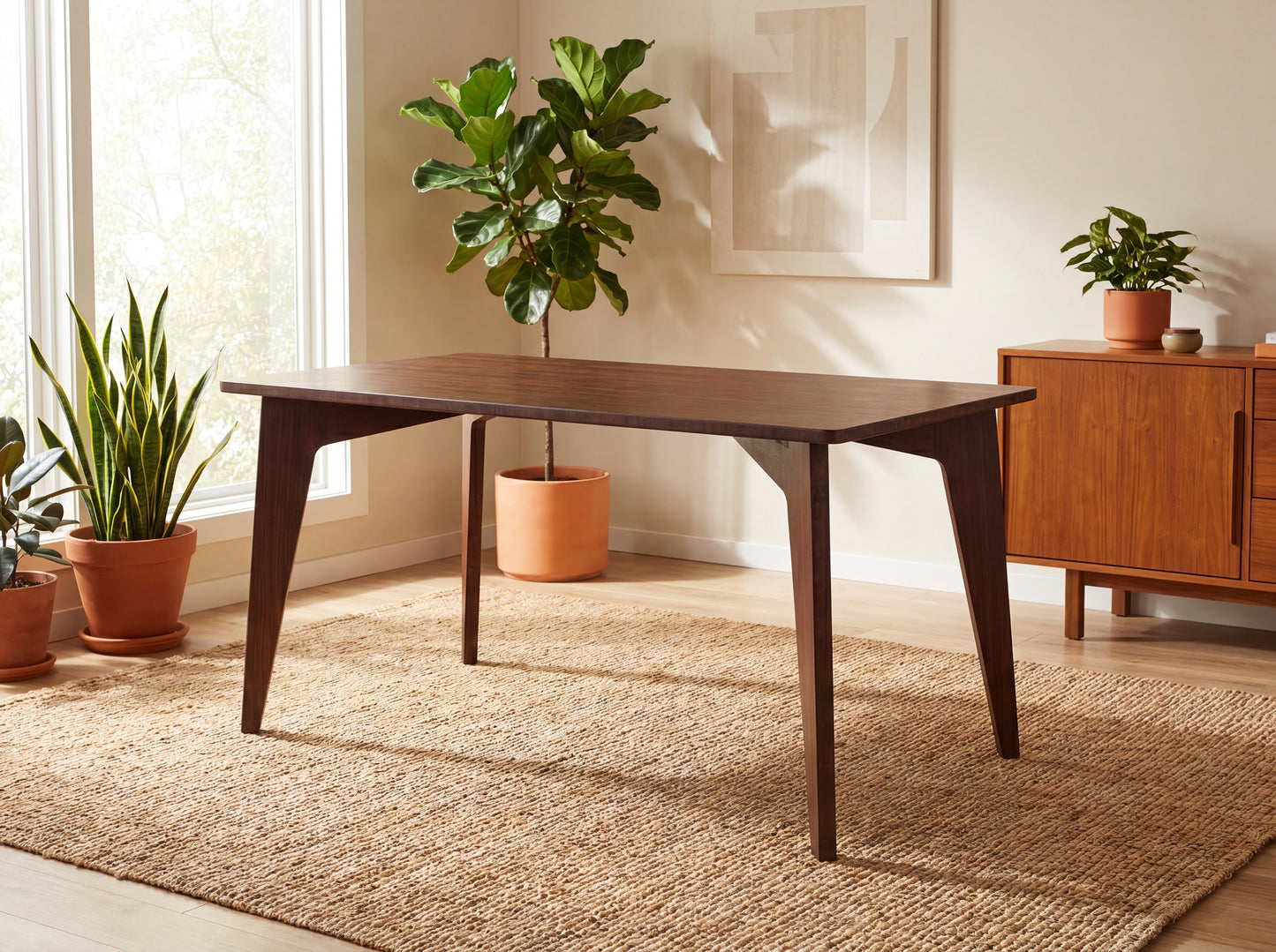 STAN Rectangle Dining Table - Large - Walnut