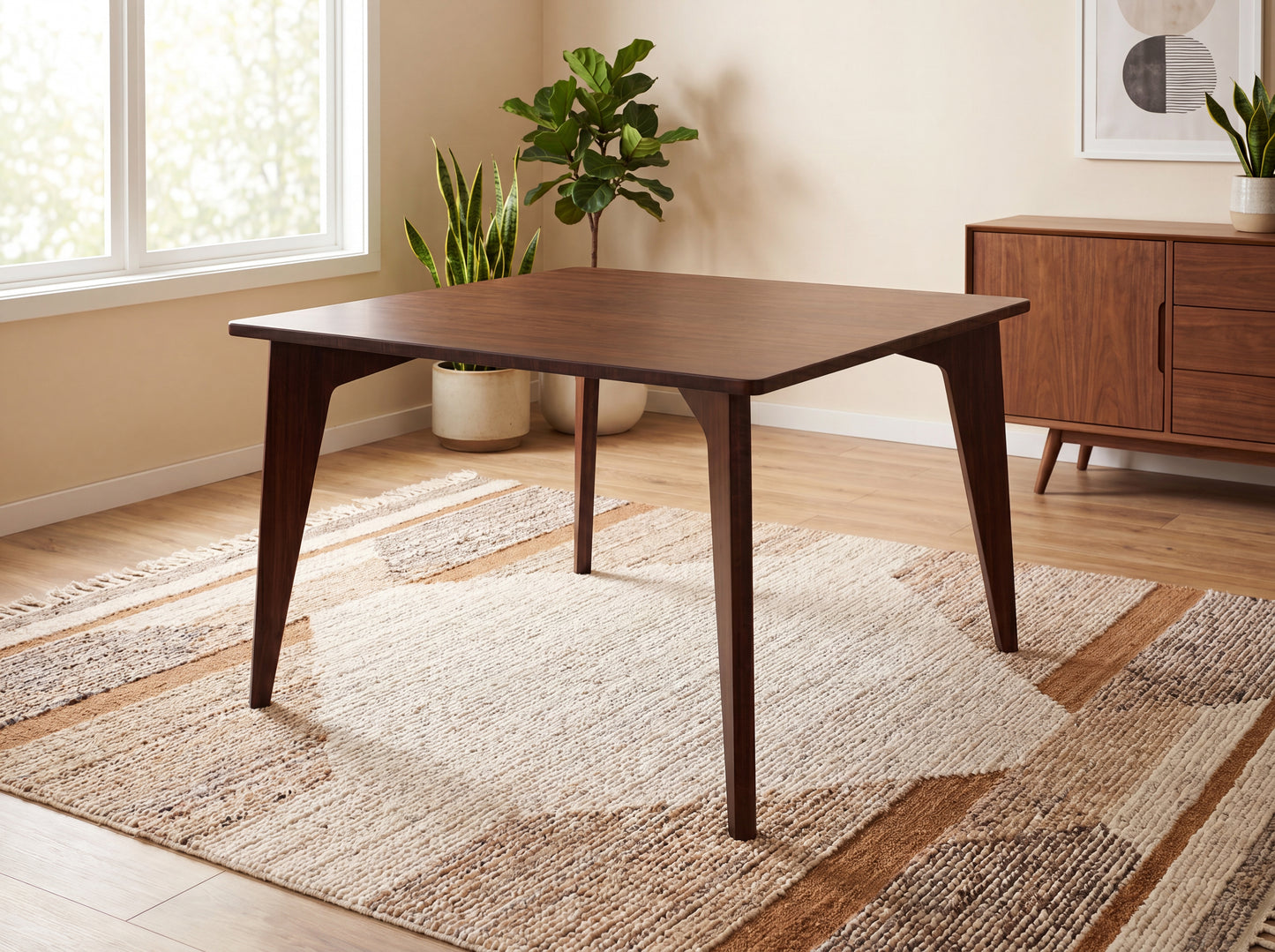 STAN Square Dining Table - Large - Walnut