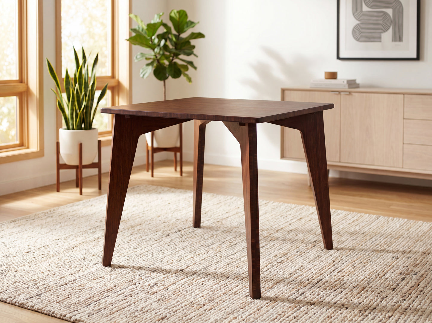 STAN Square Dining Table - Small - Walnut