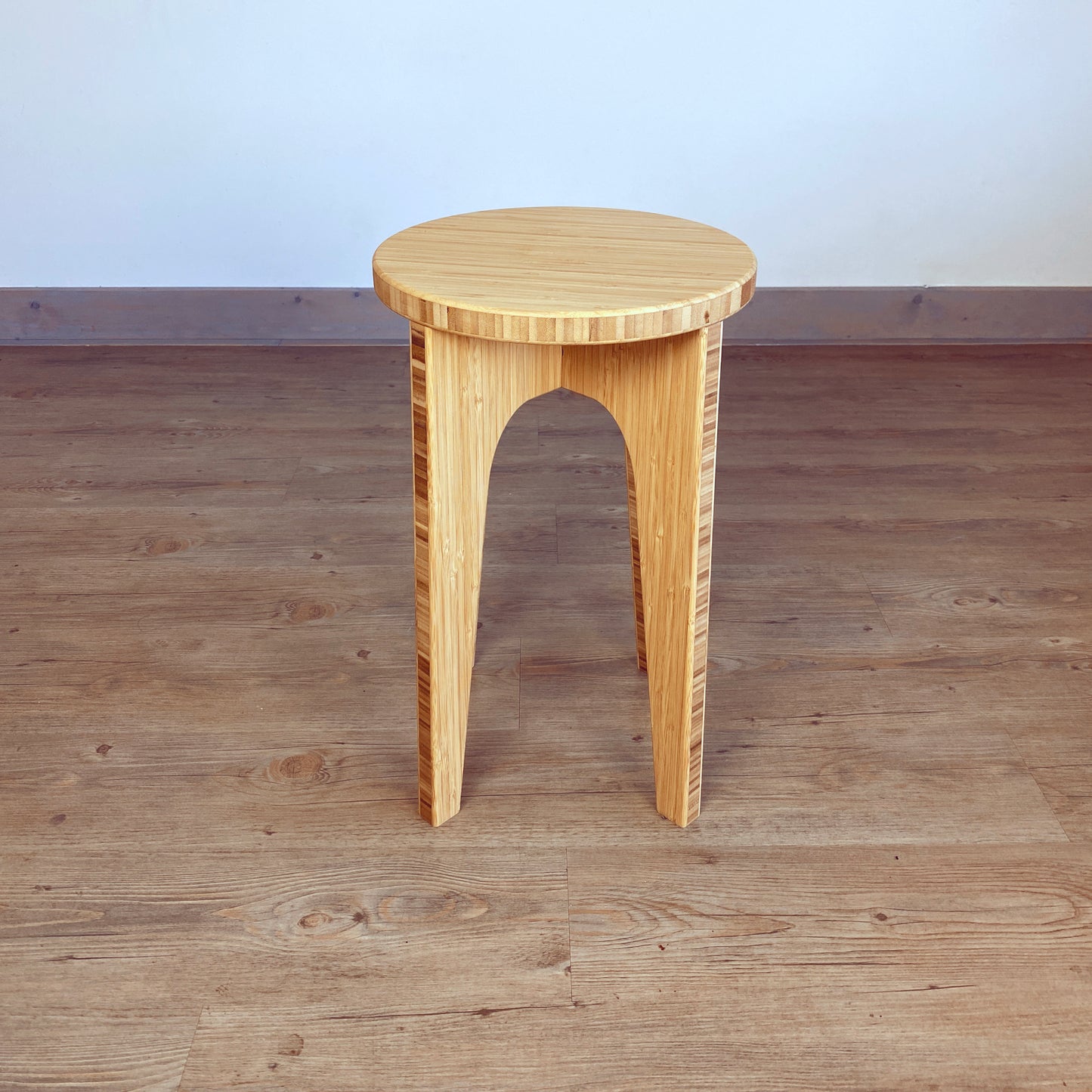 STAN Narrow Side Table: Natural Bamboo - Round