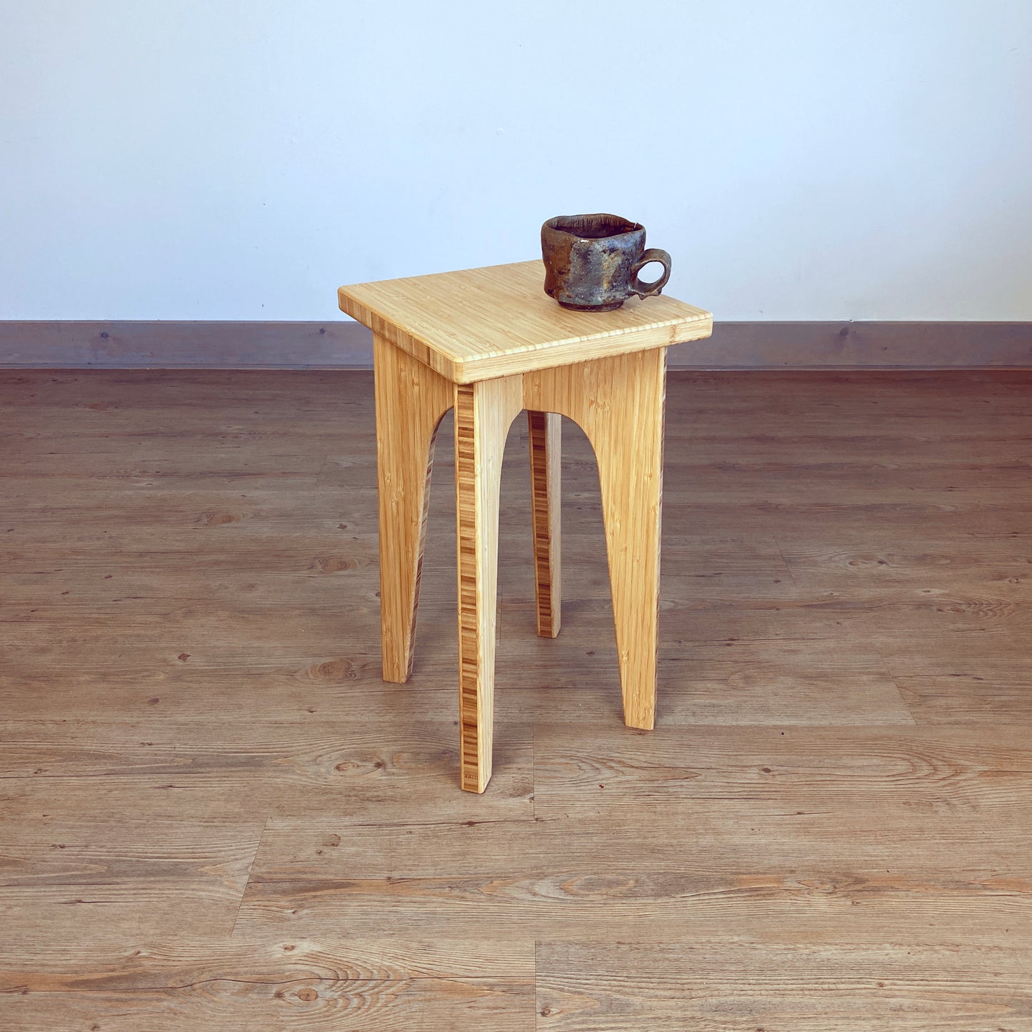 STAN Narrow Side Table: Natural Bamboo - Square