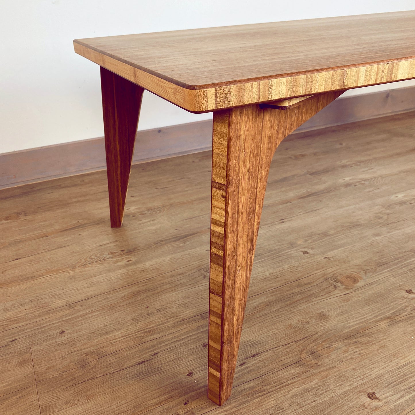 LOW Rectangle Coffee Table: Walnut Bamboo - Small