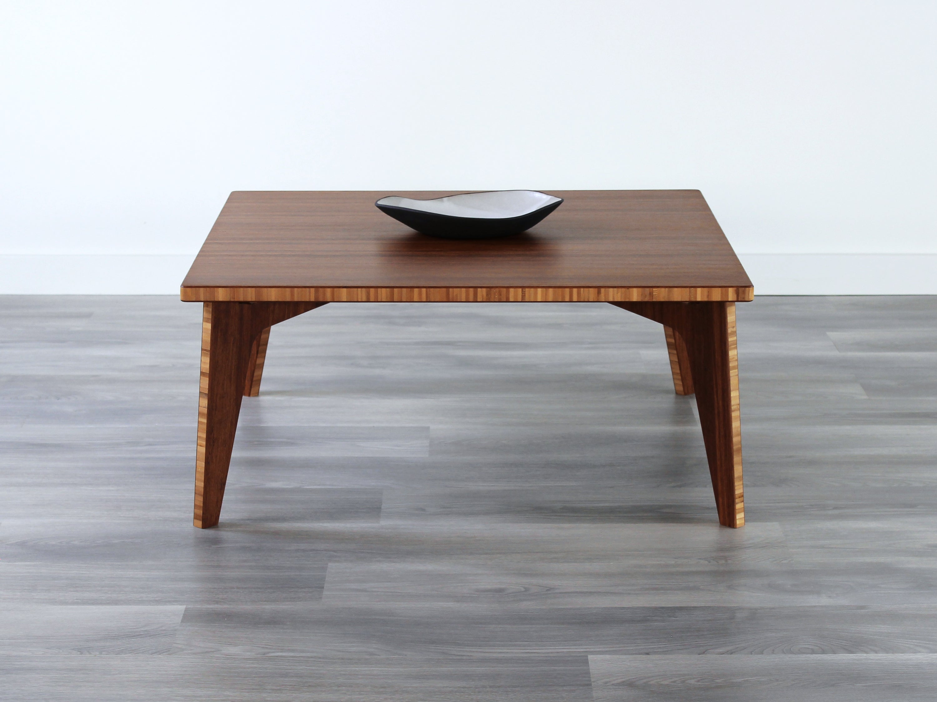 Small Square Table - Chestnut Bamboo – Reforest Design