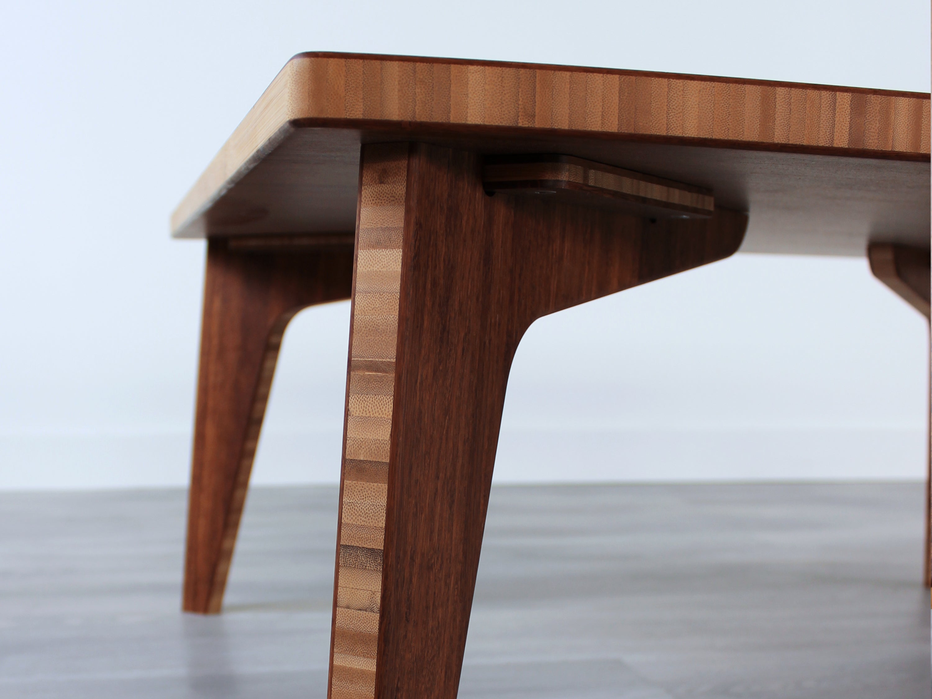 Small Square Table - Chestnut Bamboo – Reforest Design