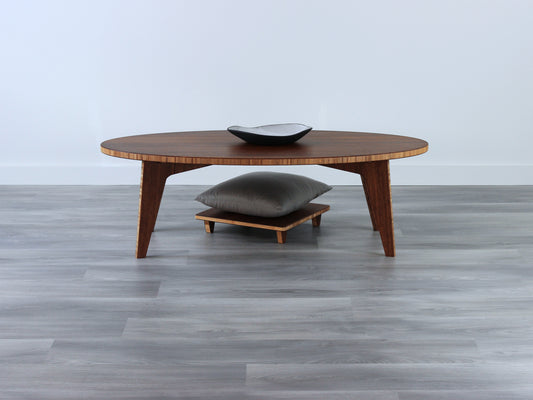 custom made Chetnut bamboo floor table wtih floor chair Made in Cnada