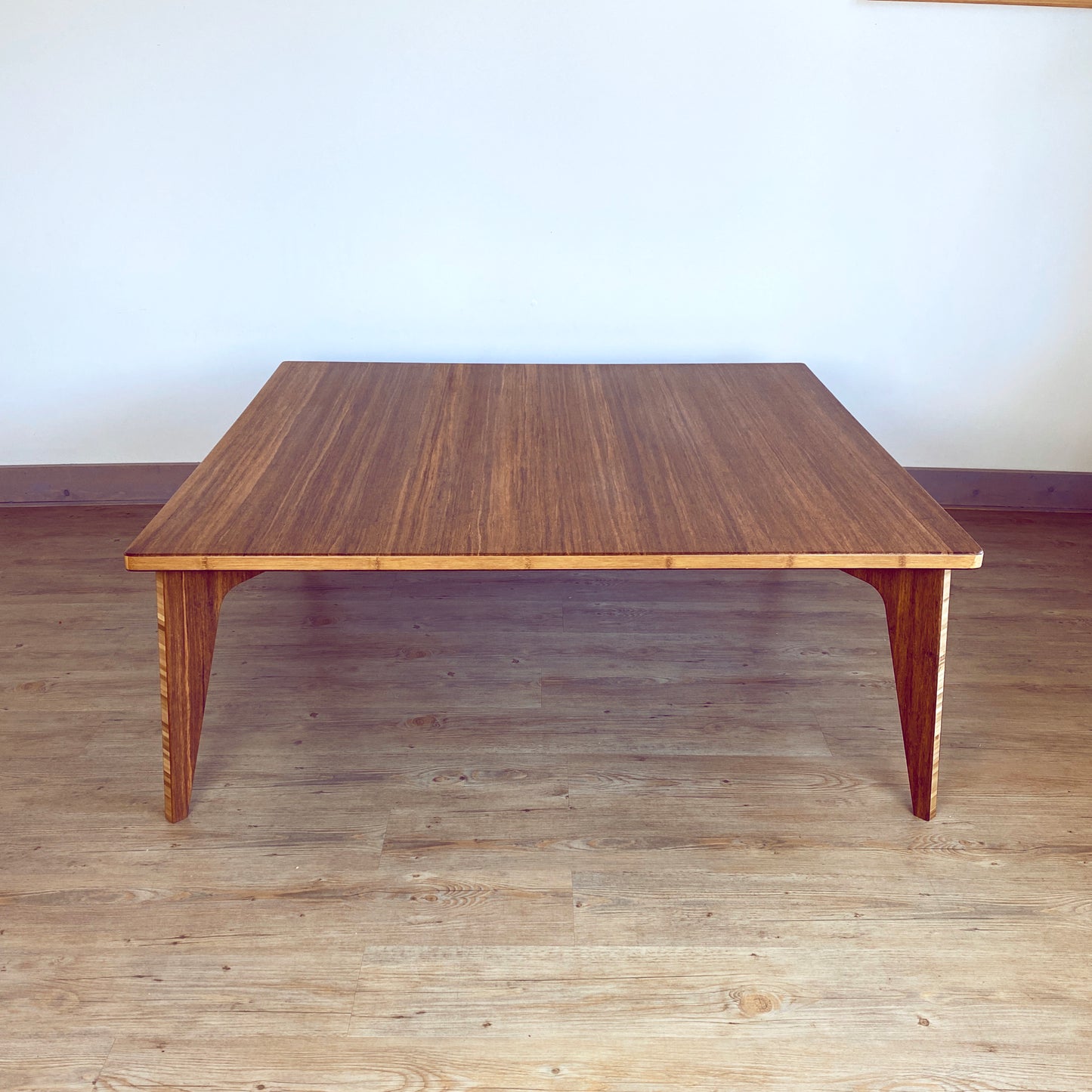 LOW Square Coffee Table: Walnut Bamboo - Large