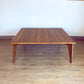LOW Square Coffee Table Set: Walnut Bamboo - Large