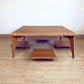 LOW Square Coffee Table Set: Walnut Bamboo - Large