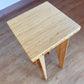 TALL Narrow Side Table: Natural Bamboo - Square