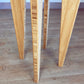 TALL Narrow Side Table: Natural Bamboo - Round