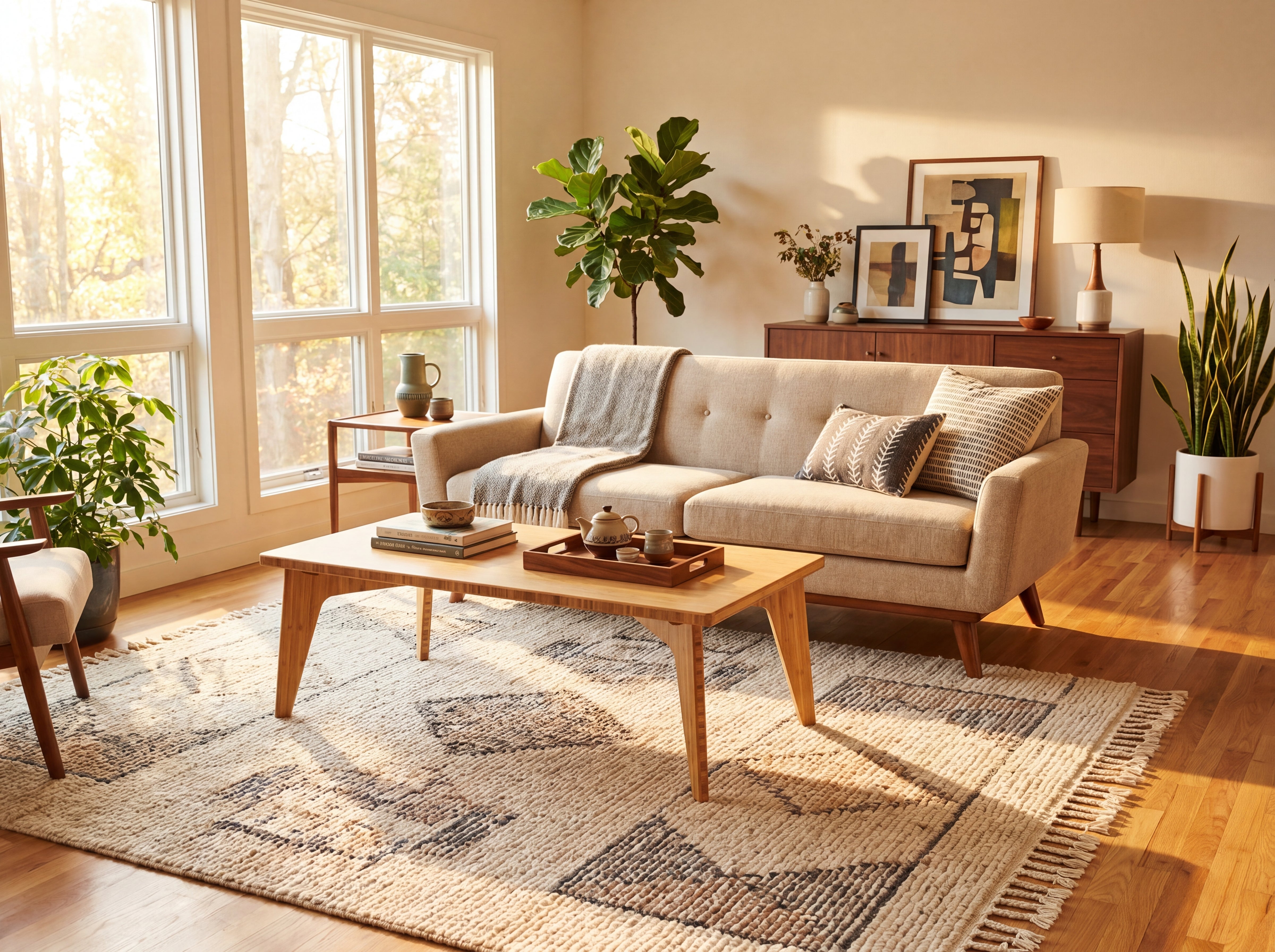 Small Rectangle Table - Natural Bamboo – Reforest Design