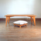 Natural bamboo table with pillow lift. Japanese, mid-century, Scandinavian and contemporary inspired. Sustainable wood alternative, made from solid grass.