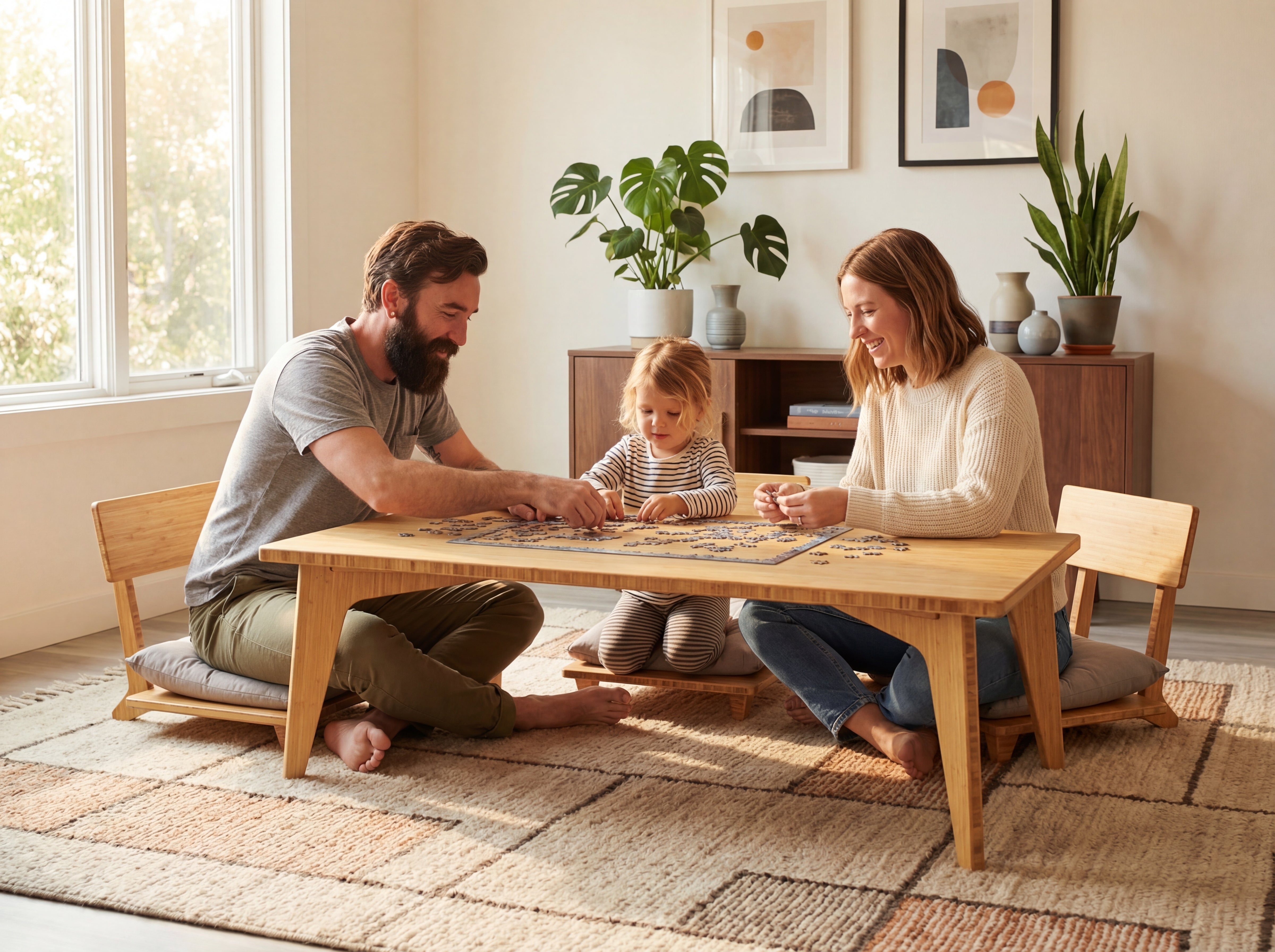 Small Rectangle Table Set - Natural Bamboo – Reforest Design