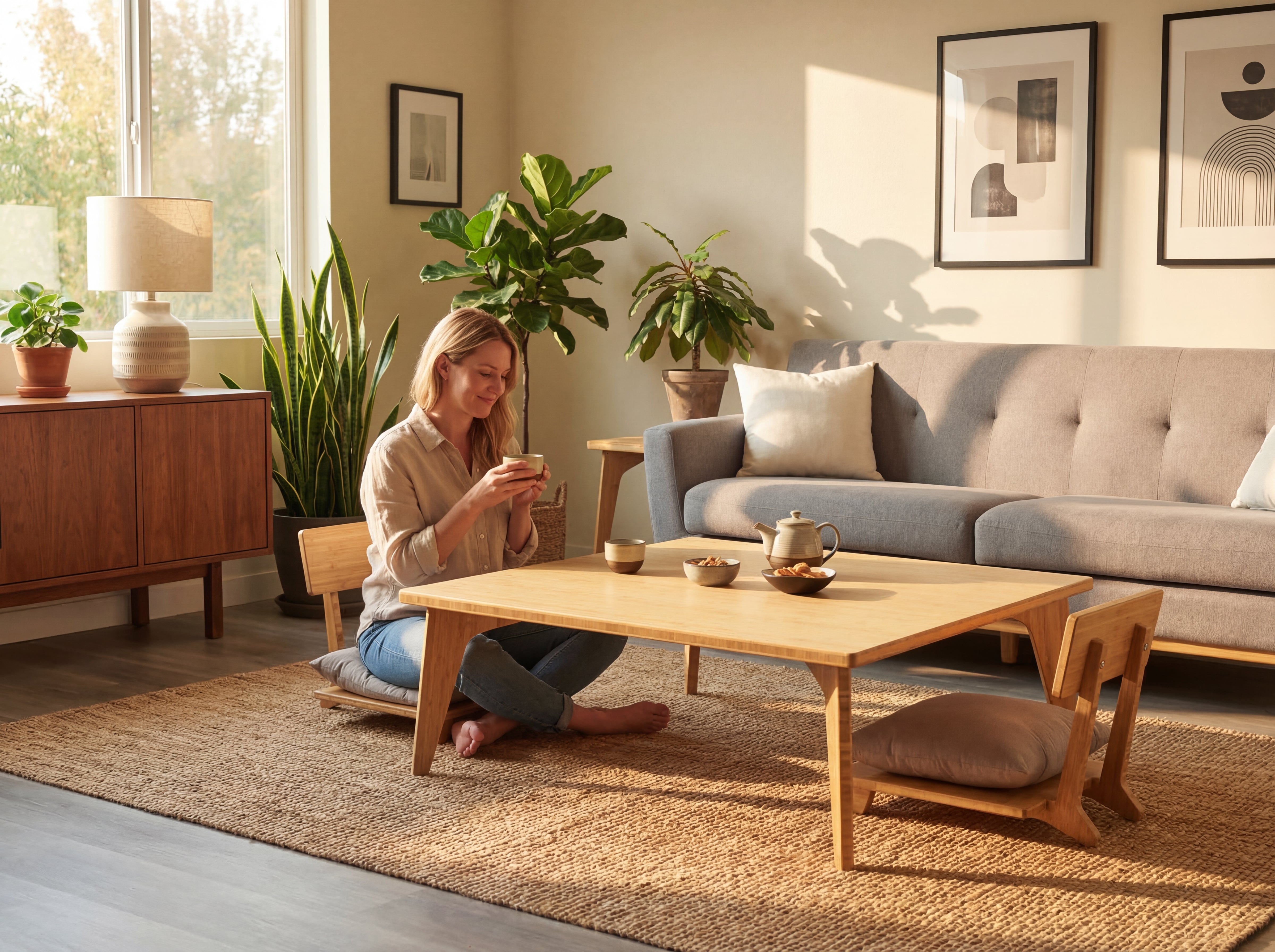 Large Square Set - Natural Bamboo – Reforest Design